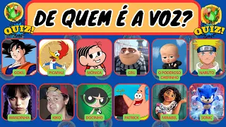 DE QUEM É A VOZ | descubra o personagem pela voz | PAPAQUIZ