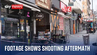Footage shows aftermath of Hackney restaurant shooting that left girl, 9, fighting for her life