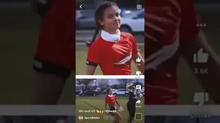 Amazing play by girl playing flag football