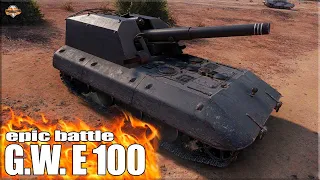 Занял ШИКАРНУЮ позицию на АРТЕ 💩 World of Tanks G.W. E 100 лучший бой