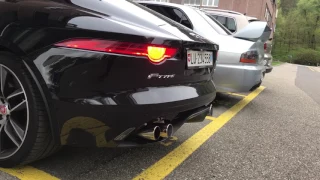 Jaguar F-Type R V8 Cold Start Up Loud Flaps Close / Open HQ