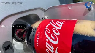 What happens if you put coca Coca Cola and Mentos in the fuel tank of a vehicle? 😱