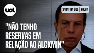 Doria: 'Não compreendo a razão do Alckmin estar ao lado de Lula'