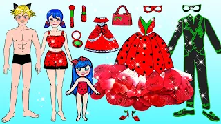 Vestido De Muñeca De Papel - Ladybug & Cat Noir Family Costume Dress Up Contest - Woa Doll Español