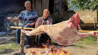 Roast A Whole Lamb on a Spit! Soulful Dinner in the Azerbaijani Village