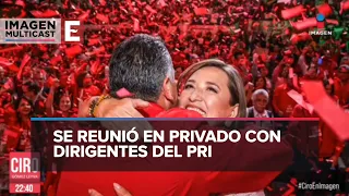 Xóchitl Gálvez se reúne con “Alito” Moreno y dirigentes del PRI
