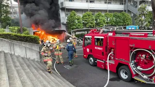 新宿消防署 火災出場 (4K) 2022/05/10