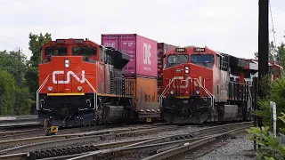 Trains On CN's Chicago & Matteson Subdivisions, Railfanning, Homewood, IL - Gary, IN 6/12-14/23
