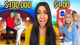 MY TEN KiDS $100 Vs.$100,000 VACATION!!