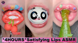 *4 HOURS* Satisfying Lips ASMR Mukbang Eating TikToks 2024 | Best @satisfying..x..lips TikTok Videos