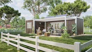 Prefab House Enveloped by Cool Green Garden | Small House Design