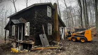 I bought an ABANDONDED CABIN in the WOODS - Episode 3 - DEMOLITION!