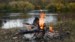 Нежные Звуки Костра на природе, горят дрова. Фоновые звуки для релаксации и сна