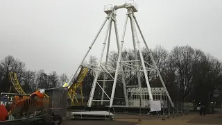 Аттракционы в Сокольниках, декабрь 2019