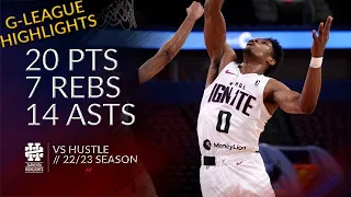 Scoot Henderson 20 pts 7 rebs 14 asts vs Hustle 22/23 season