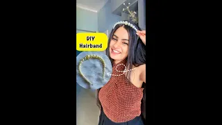 DIY Hairband 😱 #crafteraditi #youtubepartner #shorts #youtubeshorts #diy #hairband @CrafterAditi