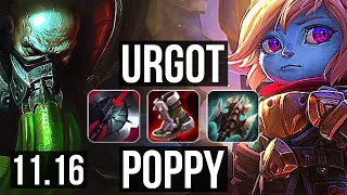 URGOT vs POPPY (TOP) | 4/1/8, 700+ games, 900K mastery | NA Diamond | v11.16