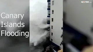 Fierce storm hits Canary Islands: huge waves destroy buildings and flood streets! SHOCKING VIDEO!