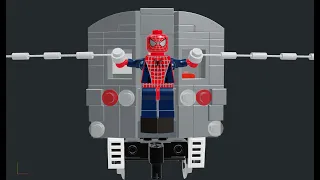 Spider-Man 2004 Stopping the Train Scene In lego [mecabricks MOC]