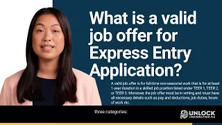 What is a valid job offer for Express Entry Application?