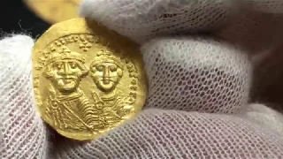 Bysantinska riket, Heraclius 610-641 e.Kr  Solidus i guld - OCIRKULERAT EXEMPLAR