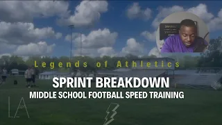 Middle School 40 Yard Dash and Sprint Breakdown