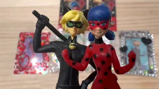 【愛の∞回転】miraculous ladybug& catnoir ミラキュラス レディバグ&シャノワール ステッカー開封動画 硬質ケースデコ❤️🖤