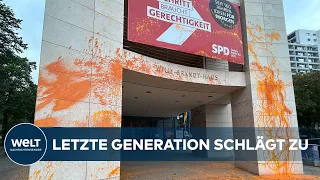 KONFLIKT MIT KANZLER OLAF SCHOLZ: Die "Letzte Generation" besprüht SPD-Zentrale in Berlin