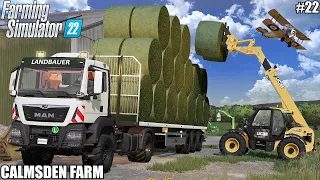 Collecting and Selling GRASS Bales, Feeding animals│Calsmden Farm│FS 22│Timelapse 22