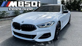 2022 BMW M850i Gran Coupe in Alpine White Walkaround Review + Loud Exhaust Sound Revs