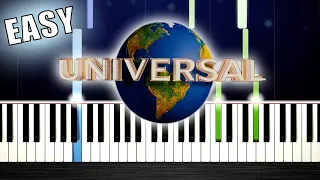 Universal Studios - Intro - EASY Piano Tutorial by PlutaX