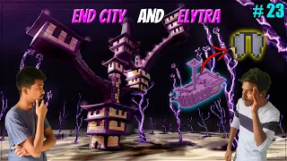 பறக்குறோம் பறந்தே ஆகுறோம் With Elytra From End Ship - Day 23 in Minecraft | Tamil