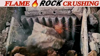 Exclusive Fire Rock| Satisfying Jaw Rock Crushing | Asmr Stone Crushing | Amazing Rock Crusher