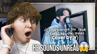 HE SOUNDS UNREAL! (BTS V - It’s Beginning To Look A Lot Like Christmas | Cover Reaction)