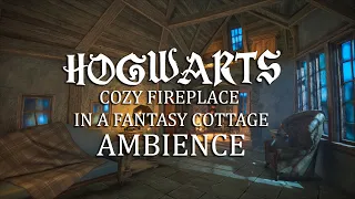 Cozy Fireplace in a Fantasy Cottage │ Ticking Clock │ Harry Potter Ambience │ ASMR for Studying
