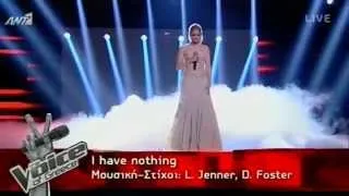 The Voice of Greece | ΜΑΡΙΑ- ΕΛΕΝΑ ΚΥΡΙΑΚΟΥ - I HAVE NOTHING | 2nd Live Show (S01E14)