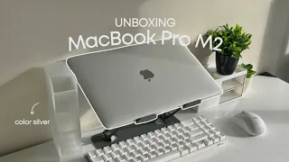 MacBook Pro M2 Unboxing (Silver)  Unboxing 📦 | Accessories & Set Up