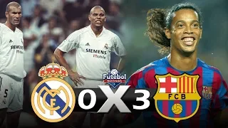 Real Madrid 0 x 3 Barcelona 2005 - Ronaldo X Ronaldinho (Goals & Extended Highlights)