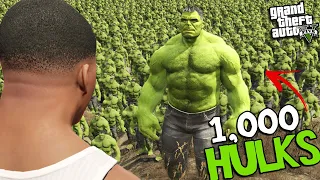 FRANKLIN vs 1000 HULKS (GTA 5 Mods)