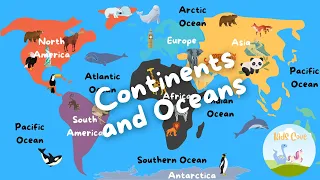 Learn Continents and Oceans | Animals in each continent and ocean