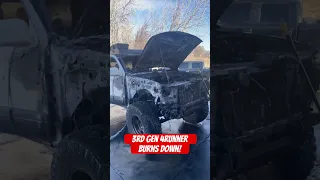 3rd generation 4runner catches fire in driveway