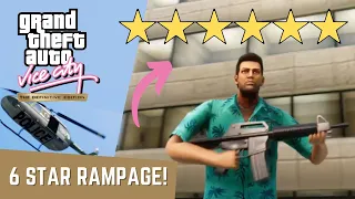 GTA Vice City: Definitive Edition - 6 STARS RAMPAGE!