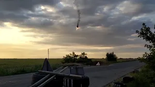 Відео збитого російського  винищувача Су 35, в районі Нової Каховки