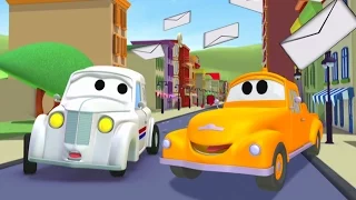 Эвакуатор Том и Питер почтовый грузовик в Автомобильный Город | Мультфильм для детей