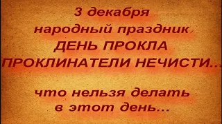 3 ДЕКАБРЯ народный праздник ДЕНЬ ПРОКЛА. ЧТО НЕЛЬЗЯ ДЕЛАТЬ. народные приметы и поверья