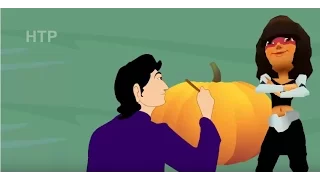 Children Cartoon Nursery Rhymes | This Is The Way We Carve A Pumpkin Rhymes With Lyrics