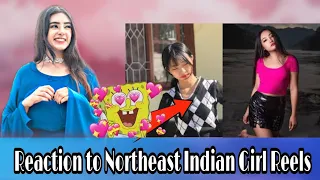 Pakistani Girl Reaction to Northeast Indian Girl Reels  | Laiba reacts