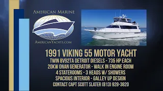 SOLD - 1991 55' Viking 55 Motor Yacht HD By American Marine Yachts