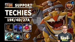 Techies Soft Support | 7.33c | Save- Pos 4 Techies Play | Dota 2 Immortal Gameplay