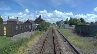 A Train Drivers View. Boston - Skegness, Lincs UK.